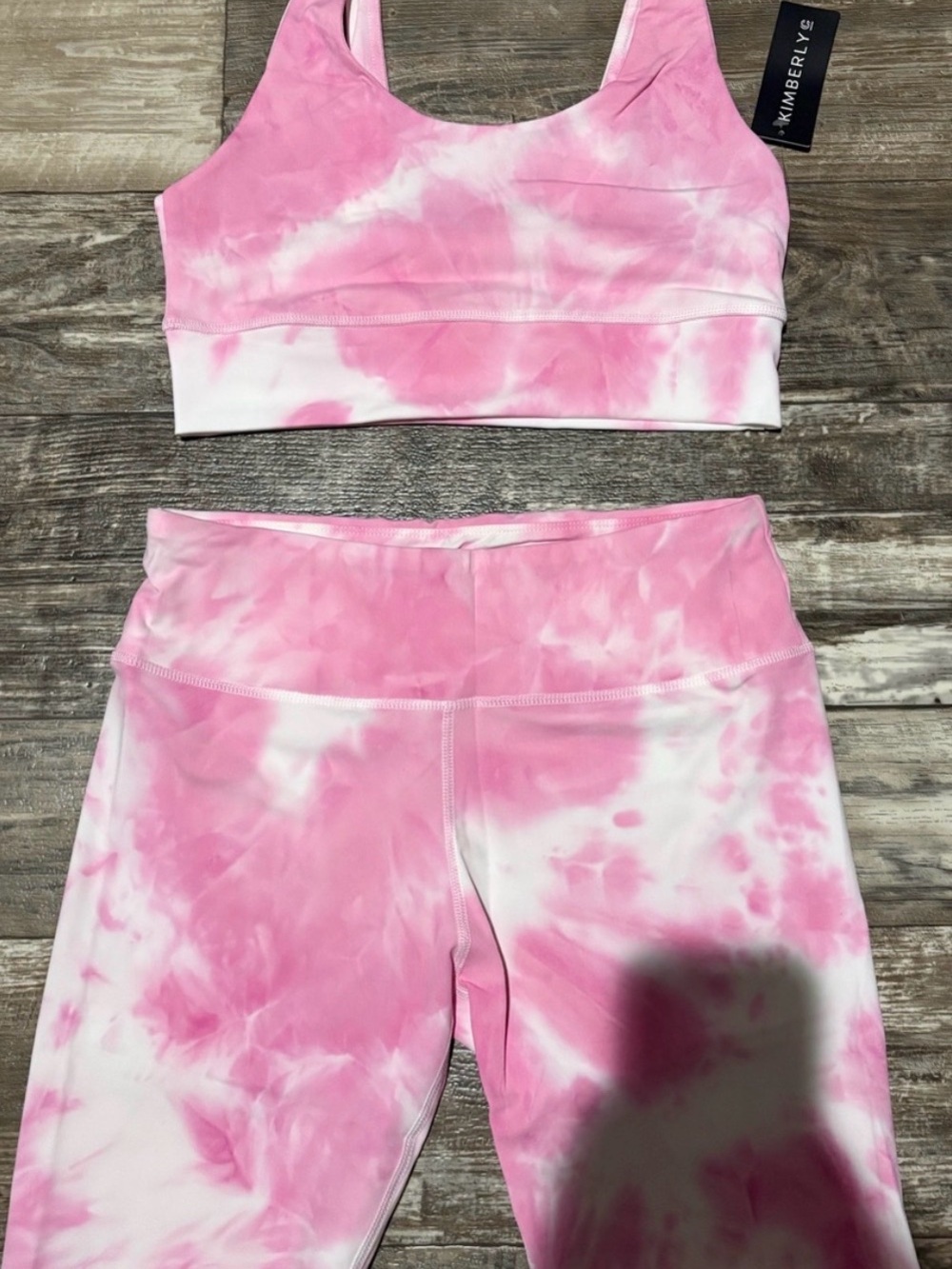 Kimberly C Women’s Size L Pink Tie-Dye 2 Pc Activewear Set